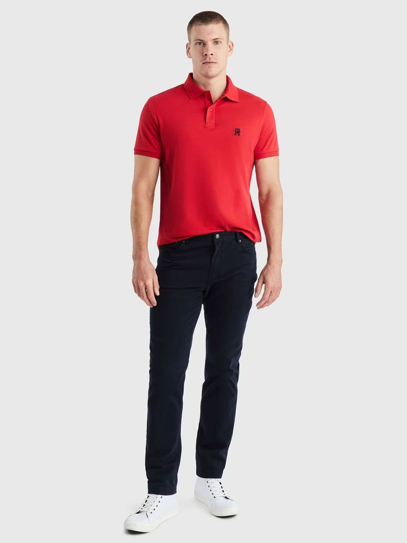 Polo Interlock Monogram Rojo XLG Tommy Hilfiger-1