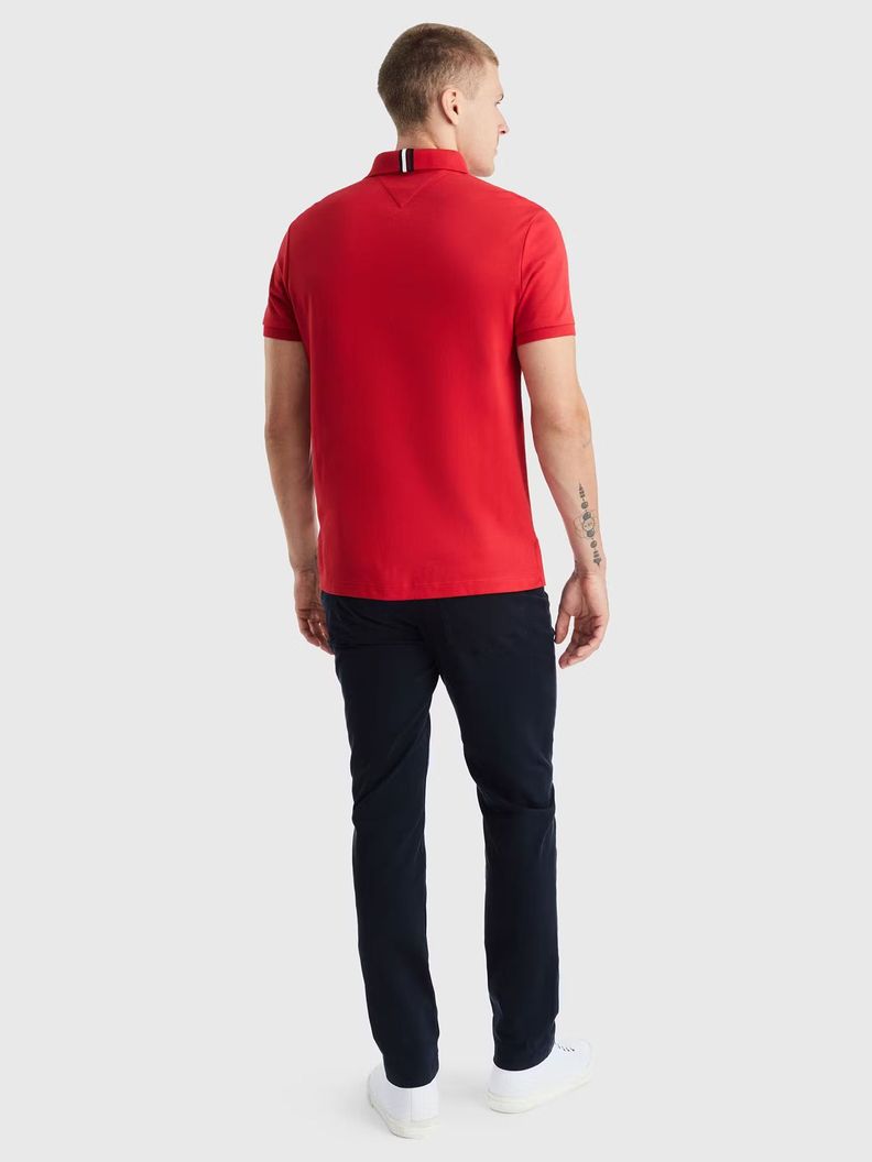 Polo Interlock Monogram Rojo XLG Tommy Hilfiger-3