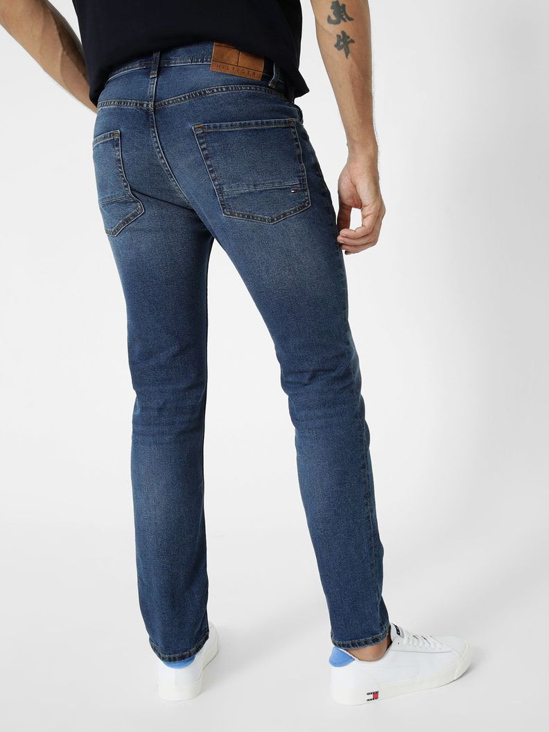 Jeans Denton Straight Con Logo Azul Tommy Hilfiger-2