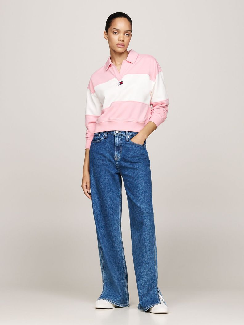 Sweater Relaxed Color Block Rosado Tommy Hilfiger-1