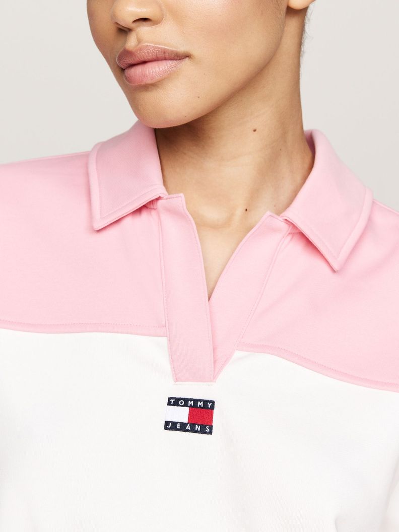 Sweater Relaxed Color Block Rosado Tommy Hilfiger-3