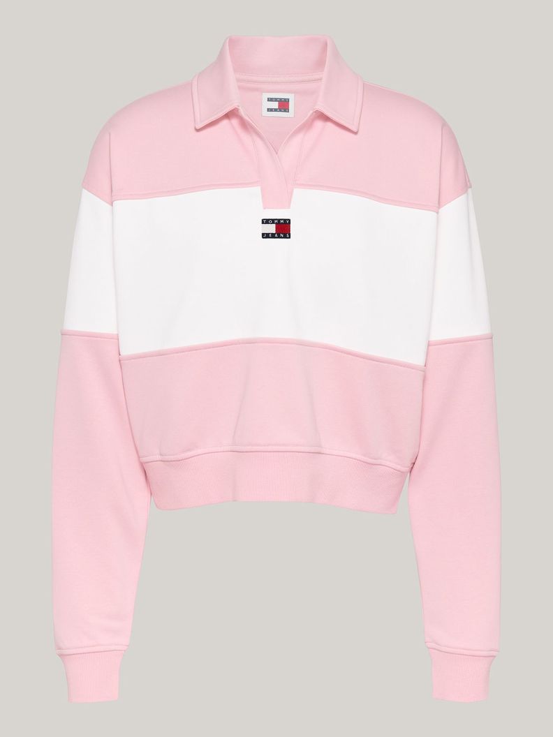 Sweater Relaxed Color Block Rosado Tommy Hilfiger-4