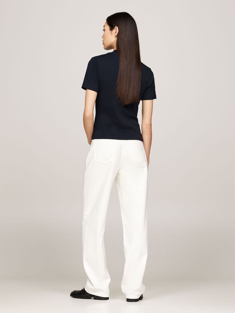 Polera Cropped Slim Fit Azul Tommy Hilfiger-2