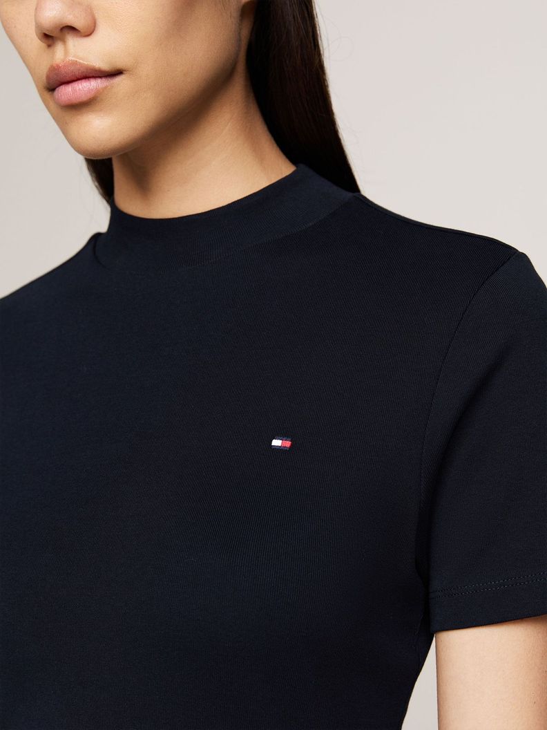 Polera Cropped Slim Fit Azul Tommy Hilfiger-3