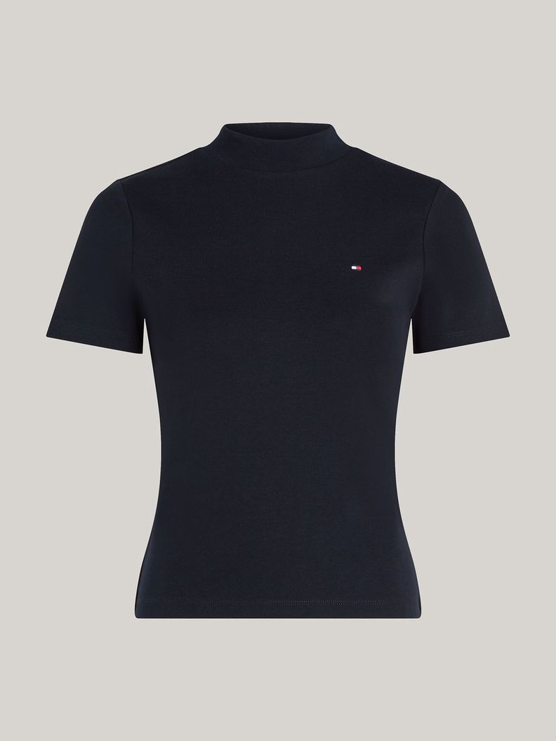 Polera Cropped Slim Fit Azul Tommy Hilfiger-4