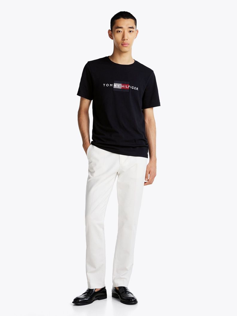 Polera Con Logo Flag Bordado Azul Tommy Hilfiger-1