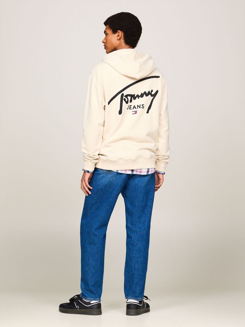 Polerón Hoodie Con Logo Distintivo Beige Tommy Jeans-2