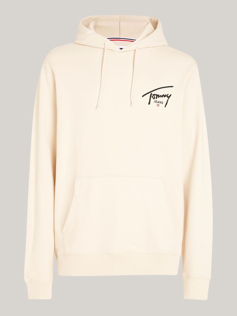 Polerón Hoodie Con Logo Distintivo Beige Tommy Jeans-4