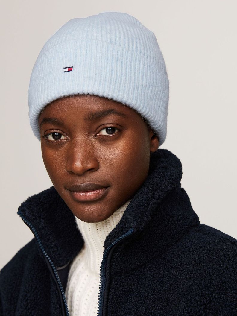 Beanie Essential Con Logo Celeste Tommy Hilfiger-4