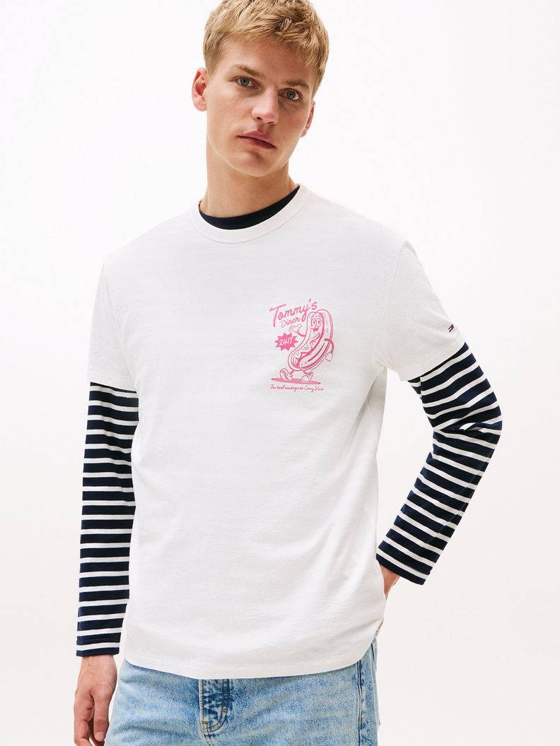 Polera Novelty Regular Fit Blanco S