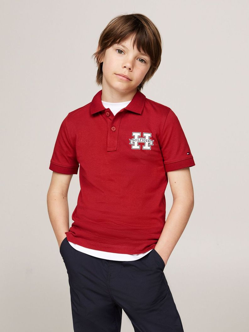 Polo De Corte Regular Con Logo Rojo Tommy Hilfiger-0