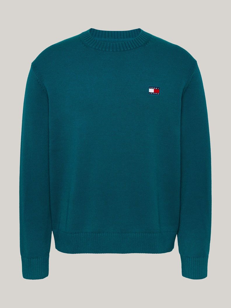 Sweater Con Logo De Parche Verde Tommy Hilfiger-4