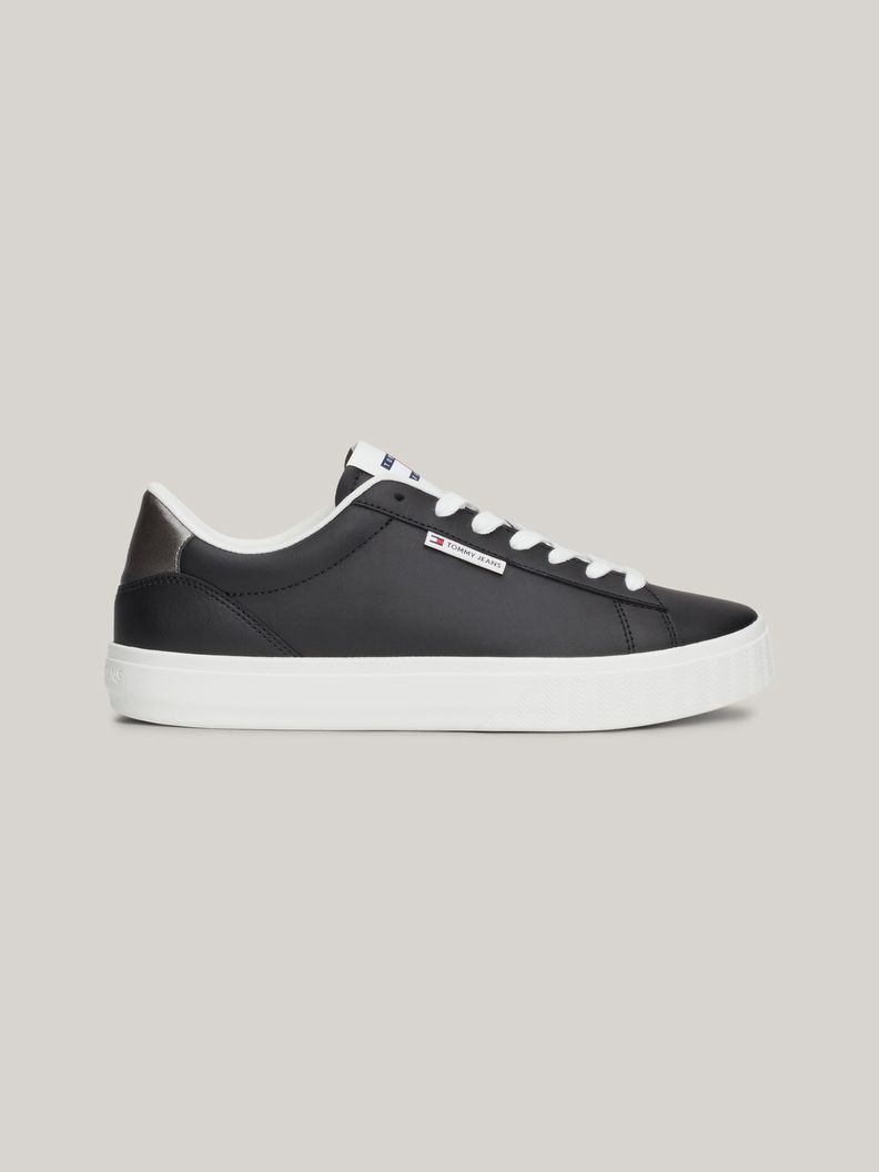 Zapatillas Cuero Cupsole Metallic Negro Tommy Hilfiger-4