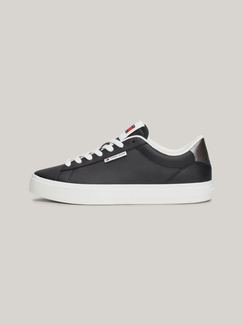 Zapatillas Cuero Cupsole Metallic Negro Tommy Hilfiger-5