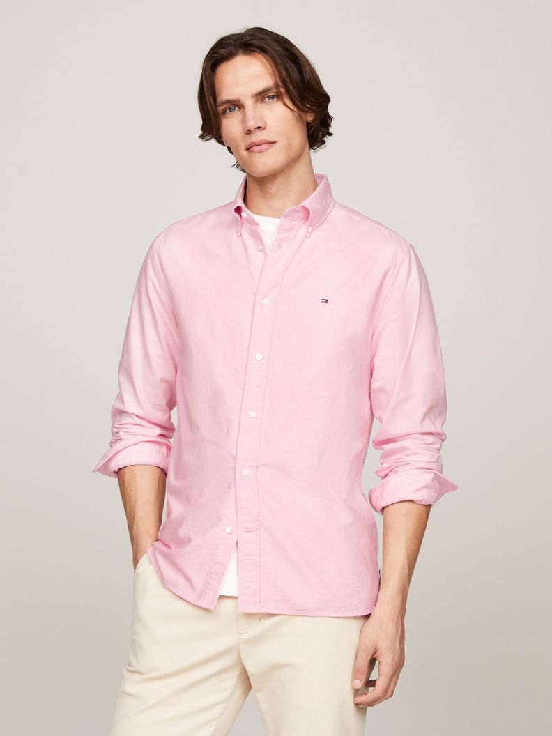 Camisa Oxford Heritage Regular Fit Rosado Tommy Hilfiger-0