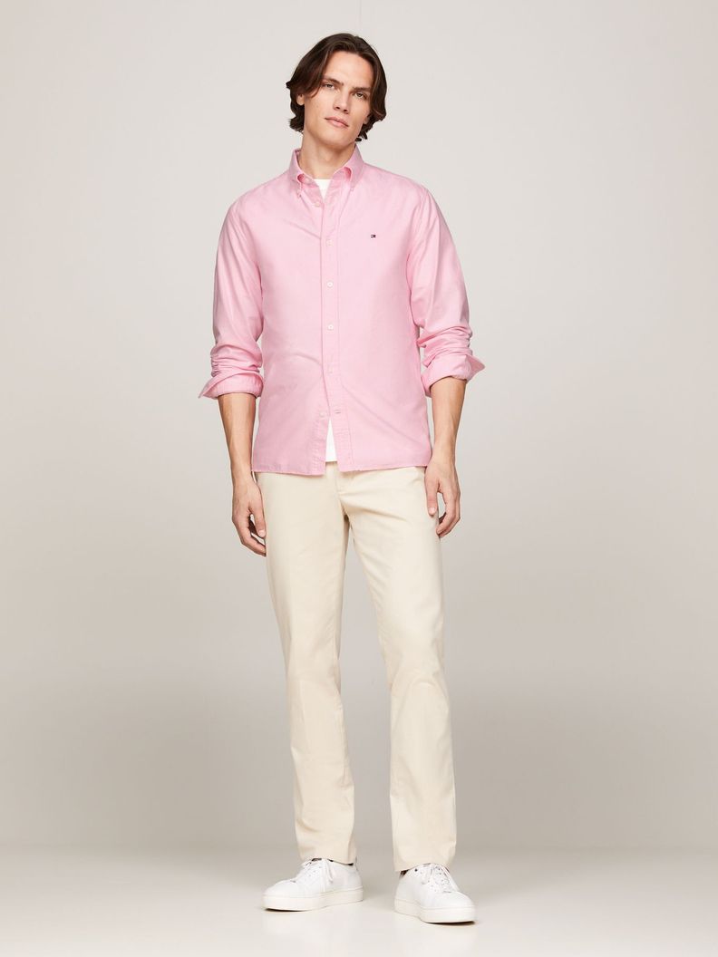 Camisa Oxford Heritage Regular Fit Rosado Tommy Hilfiger-1