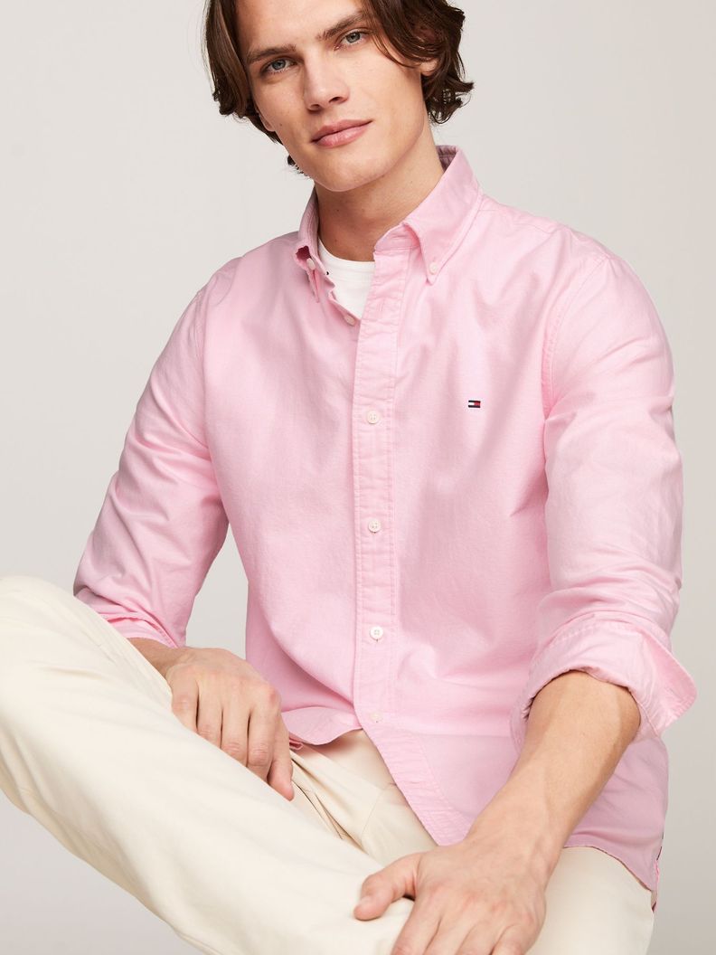Camisa Oxford Heritage Regular Fit Rosado Tommy Hilfiger-3