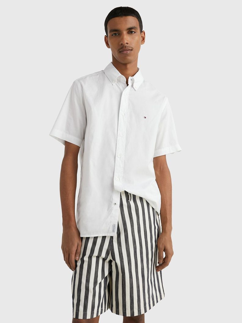 Camisa Flex Poplin Regular Fit Blanco Tommy Hilfiger-0