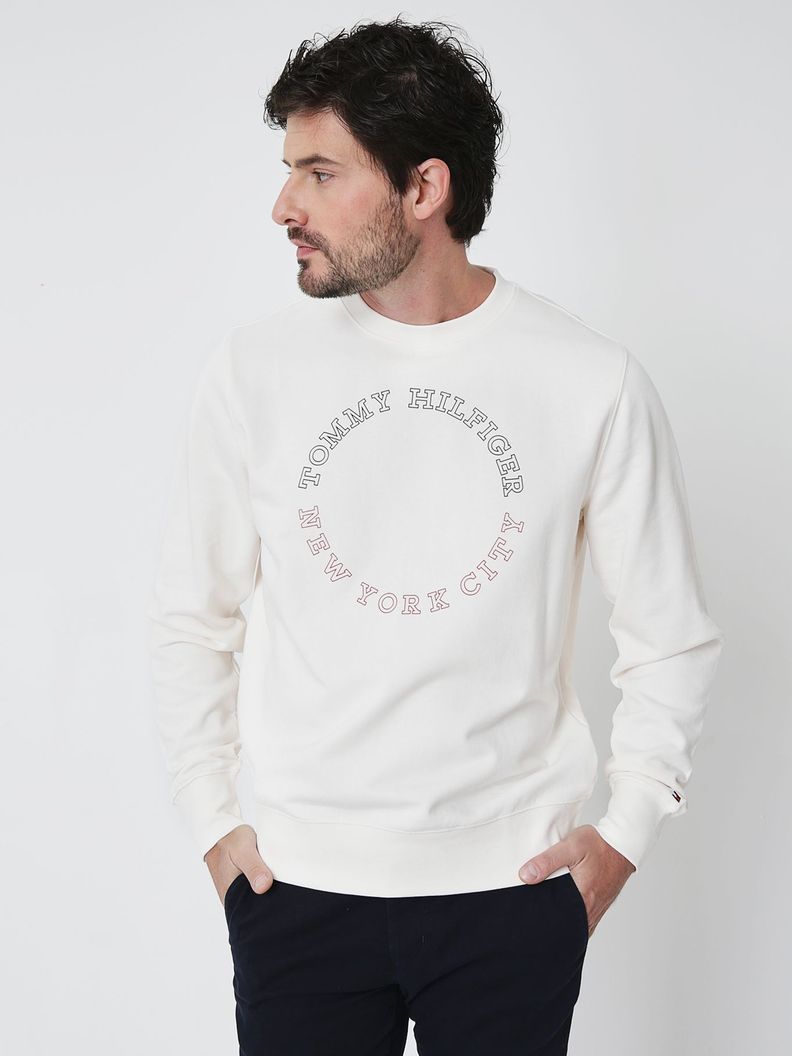 Polerón Monotype Roundall Logo Blanco Tommy Hilfiger-0