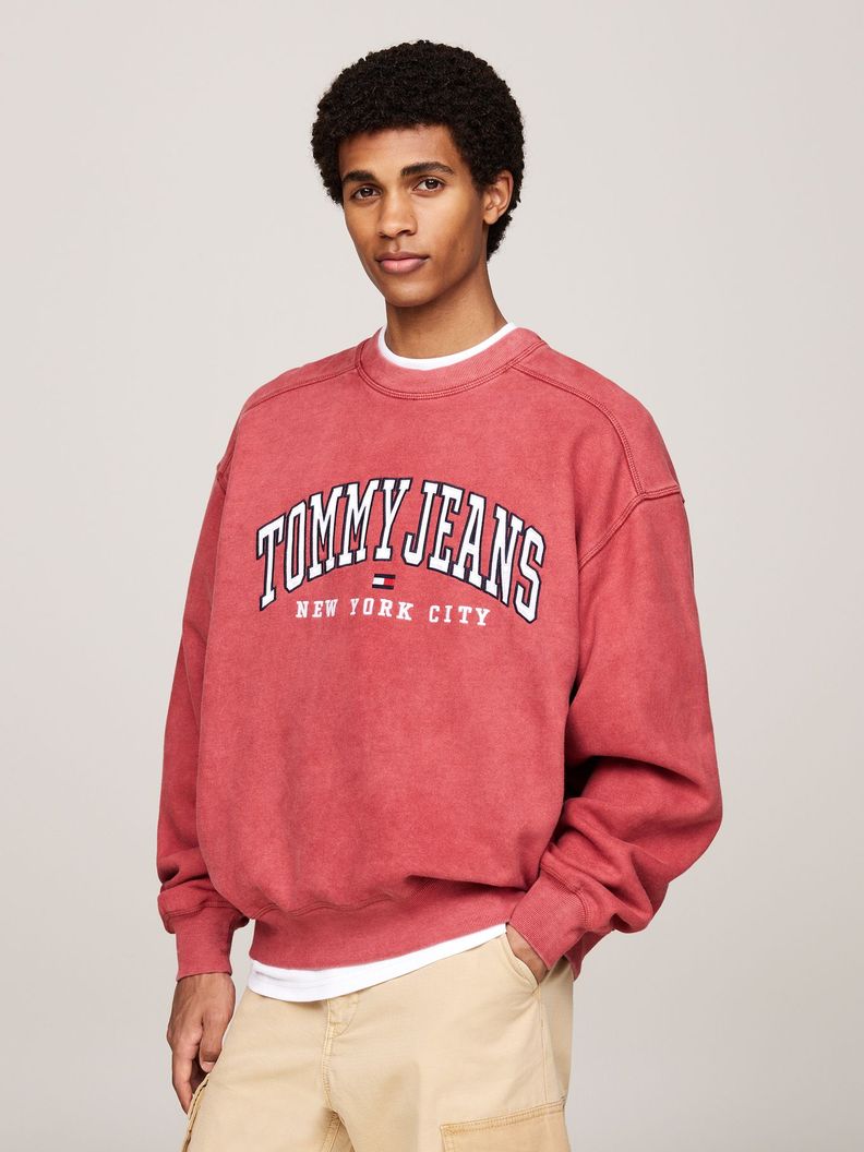 Polerón Relaxed Varsity Lavado IT Rosado Tommy Hilfiger-0