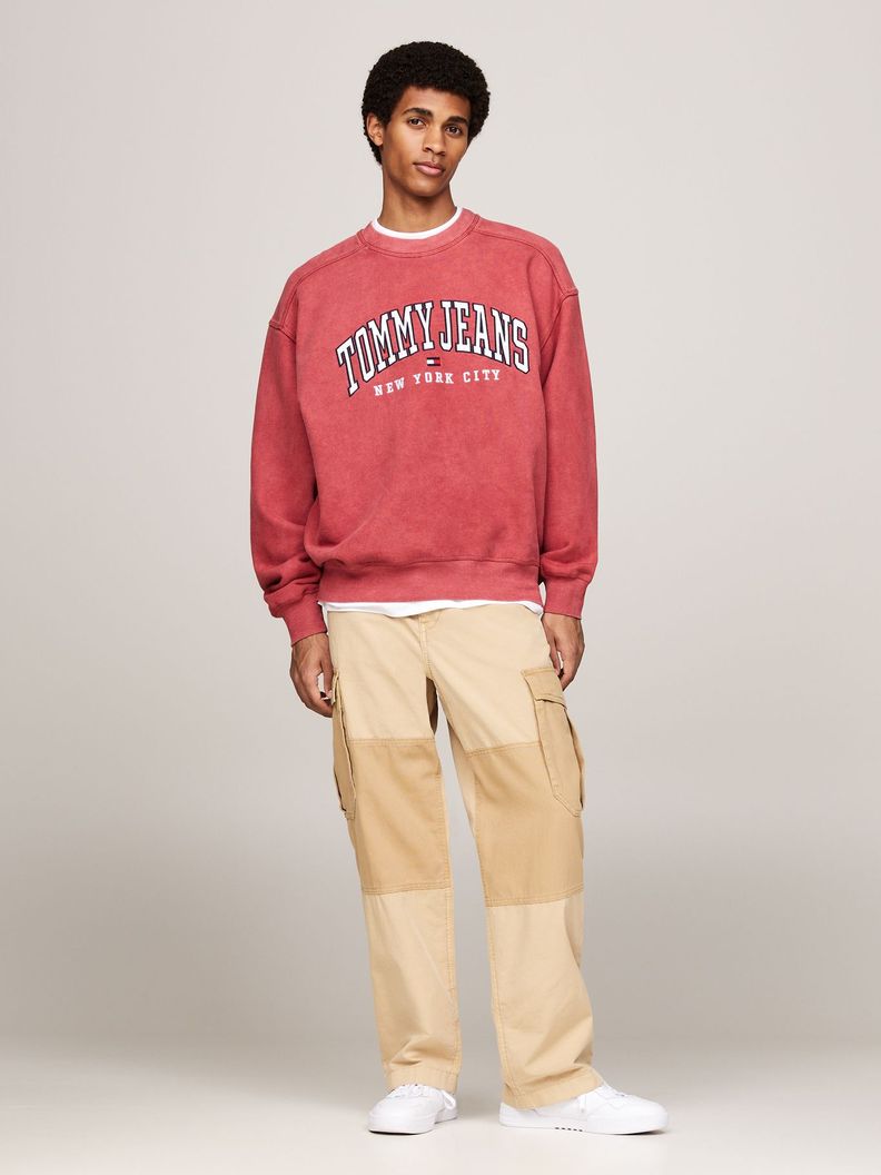 Polerón Relaxed Varsity Lavado IT Rosado Tommy Hilfiger-1