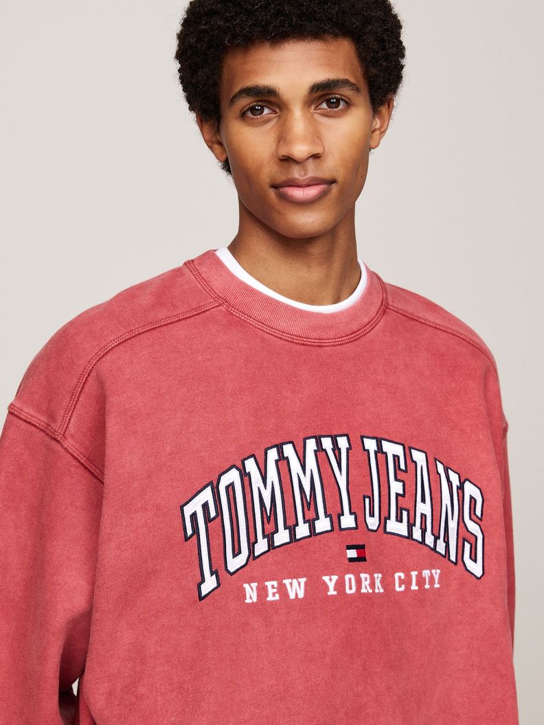 Polerón Relaxed Varsity Lavado IT Rosado Tommy Hilfiger-3