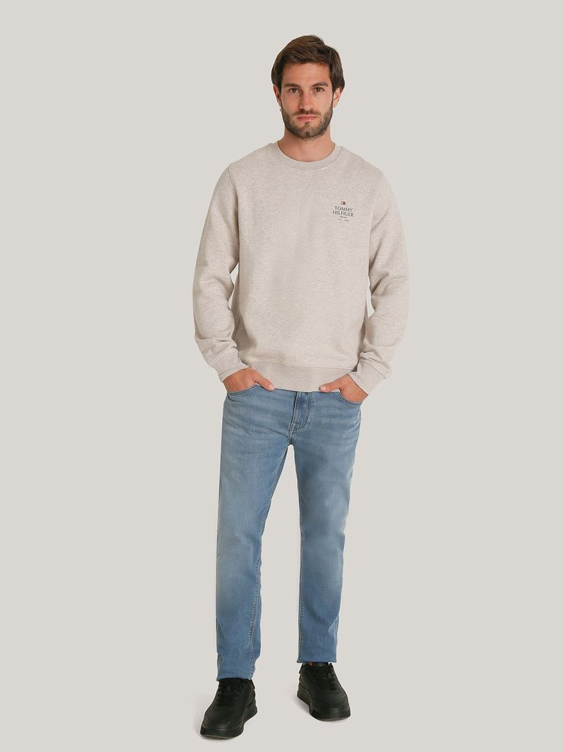 Polerón Stack Con Logo En Pecho Gris Tommy Hilfiger-1