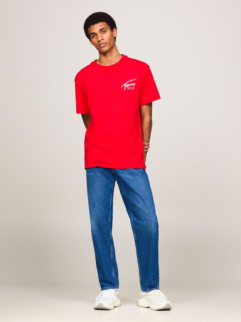 Polera Con Logo Signature Rojo Tommy Jeans-1