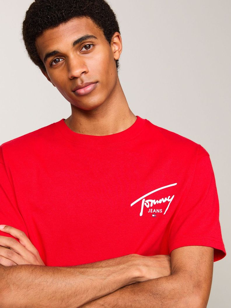Polera Con Logo Signature Rojo Tommy Jeans-3