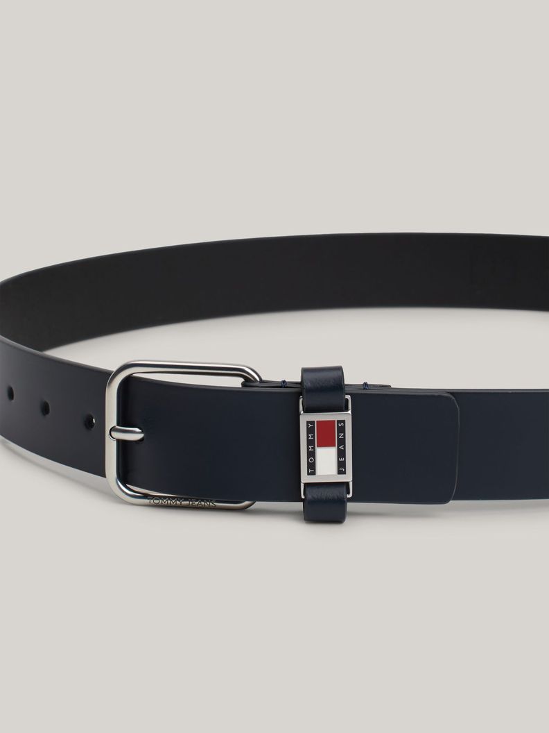 Cinturón Scanton De Cuero Con Logo Azul Tommy Hilfiger-2