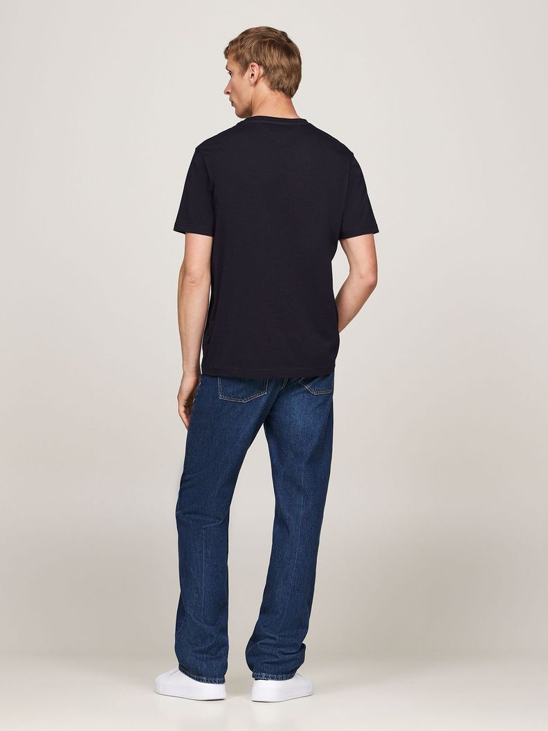 Polera Cuello Redondo Con Logo Azul Tommy Hilfiger-2