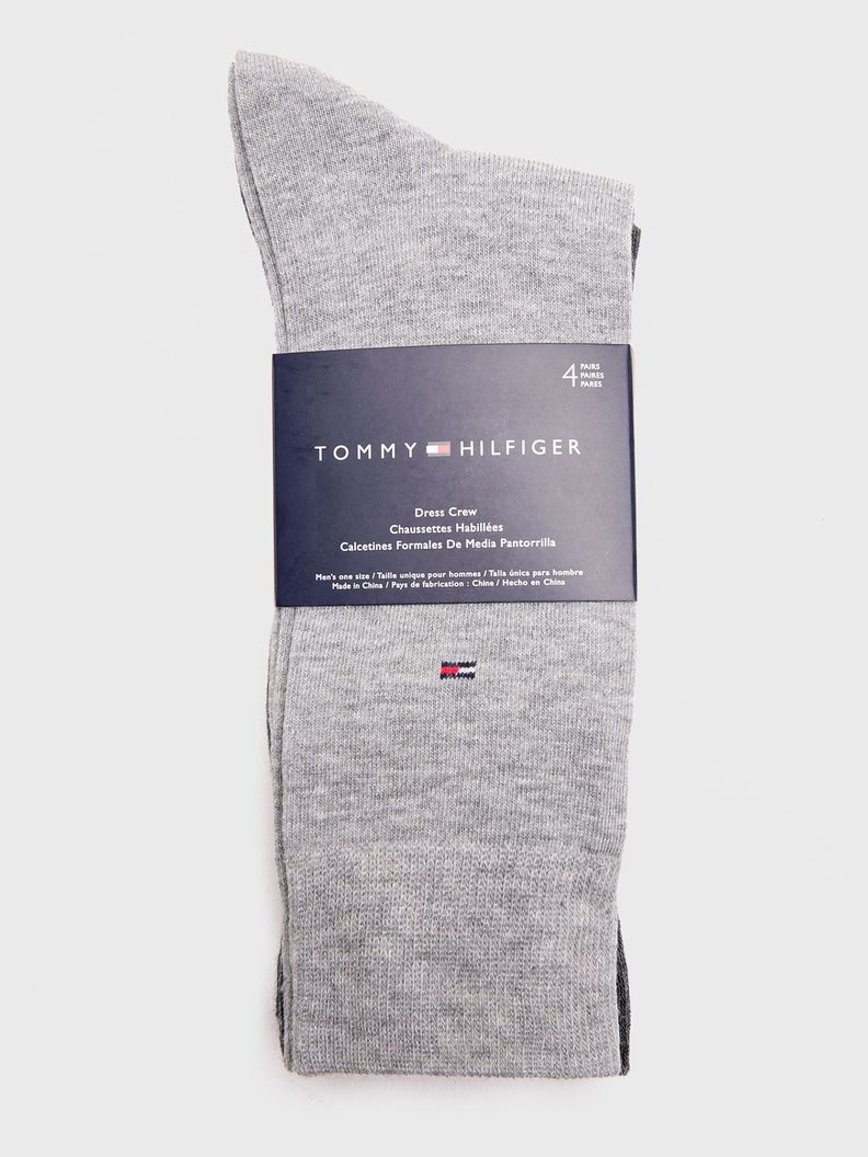 Pack De 4 Pares De Calcetines Solid Gris Tommy Hilfiger-1