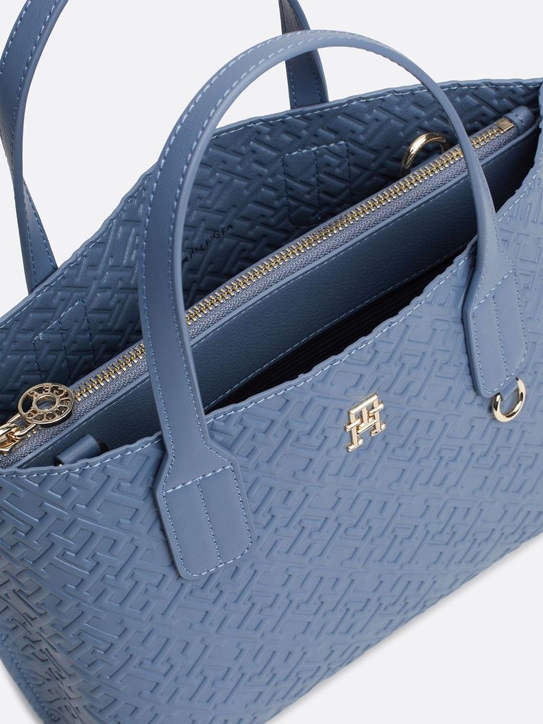 Tote Con Monogramas En Relieve Celeste Tommy Hilfiger-2
