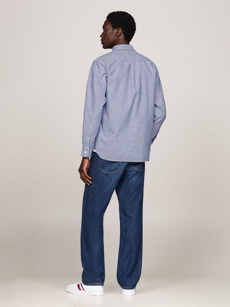 Camisa Heritage Oxford Gingham Regular Fit Celeste Tommy Hilfiger-2
