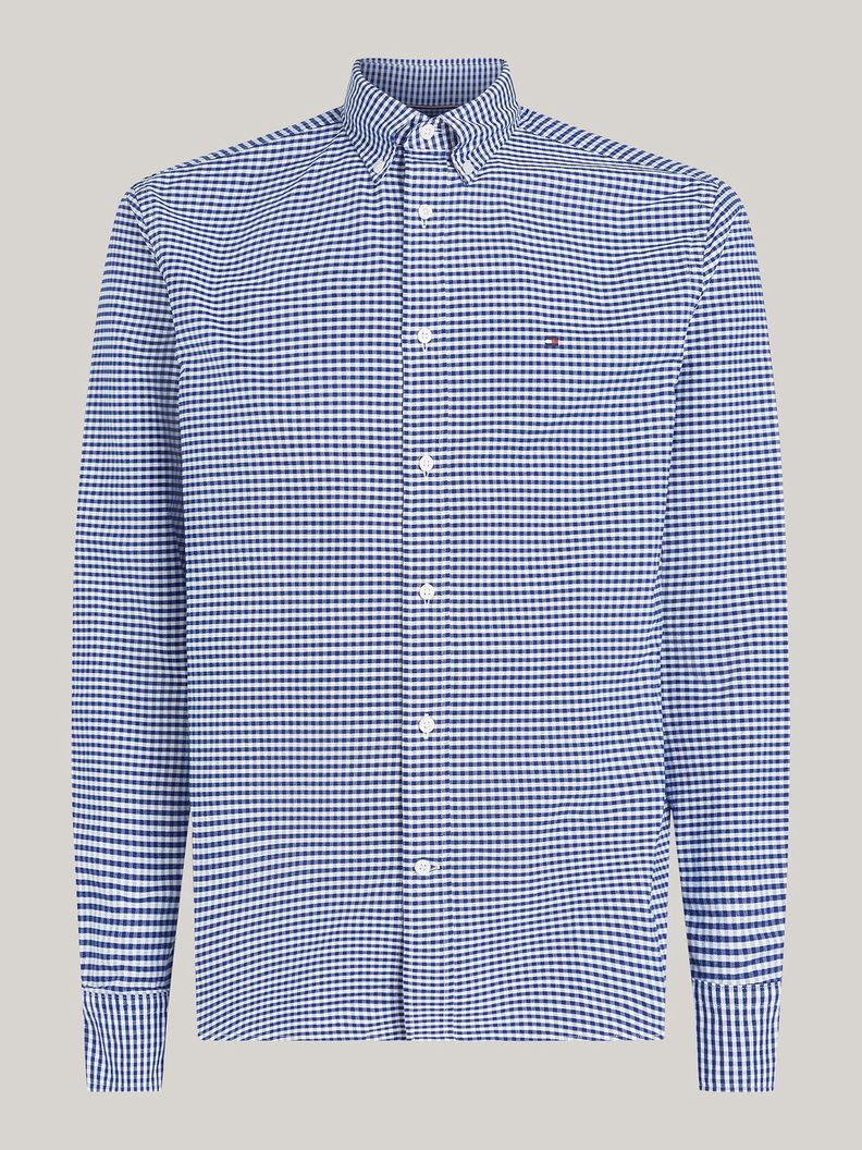 Camisa Heritage Oxford Gingham Regular Fit Celeste Tommy Hilfiger-4
