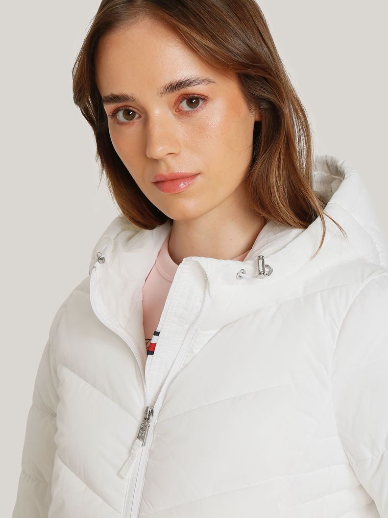 Parka Packable So Acolchada Gorro Blanco Tommy Hilfiger-3
