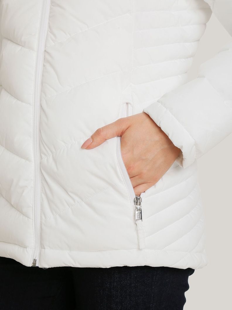 Parka Packable So Acolchada Gorro Blanco Tommy Hilfiger-4