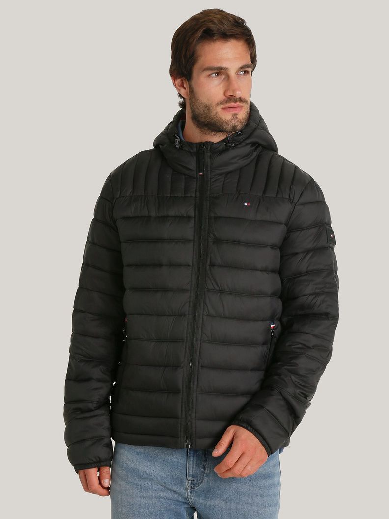Parka Weight Quilted Colorblock Negro Tommy Hilfiger-0