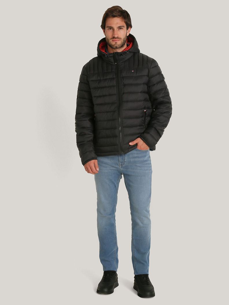 Parka Weight Quilted Colorblock Negro Tommy Hilfiger-1