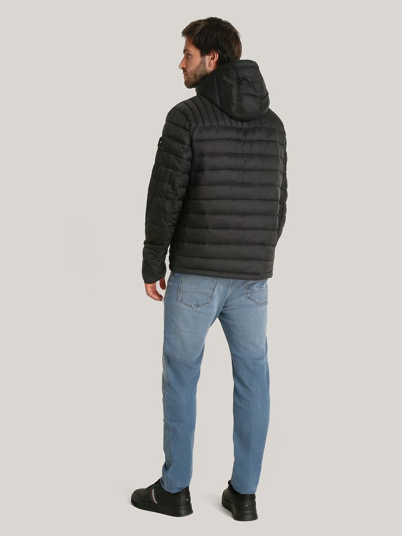 Parka Weight Quilted Colorblock Negro Tommy Hilfiger-2