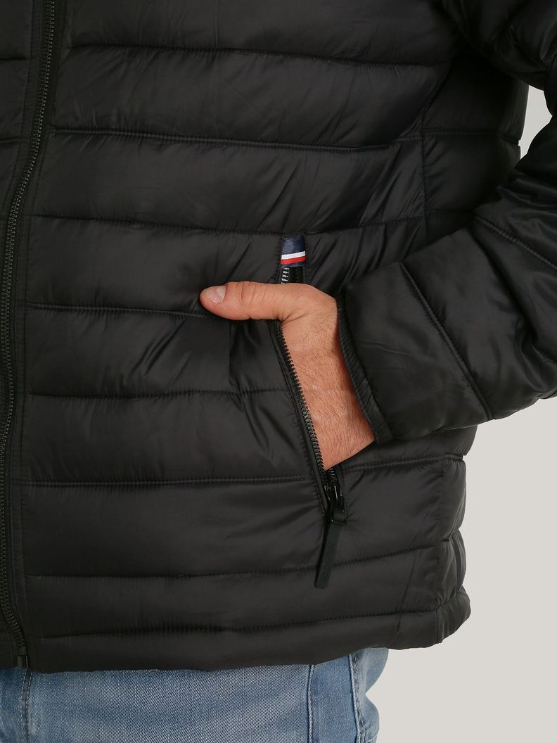 Parka Weight Quilted Colorblock Negro Tommy Hilfiger-4