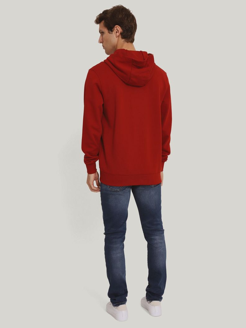 Polerón Hoodie Solic Con Cremallera Rojo Tommy Hilfiger-2