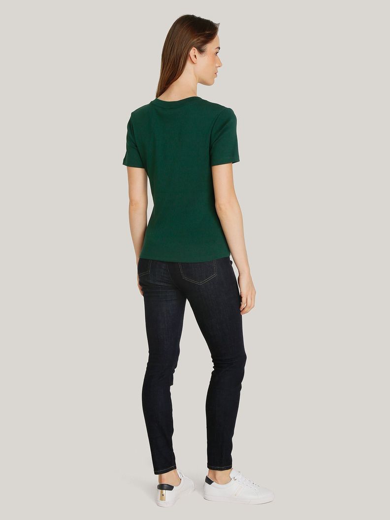 Polera V-Neck Rayas Slim Fit Verde Tommy Hilfiger-2