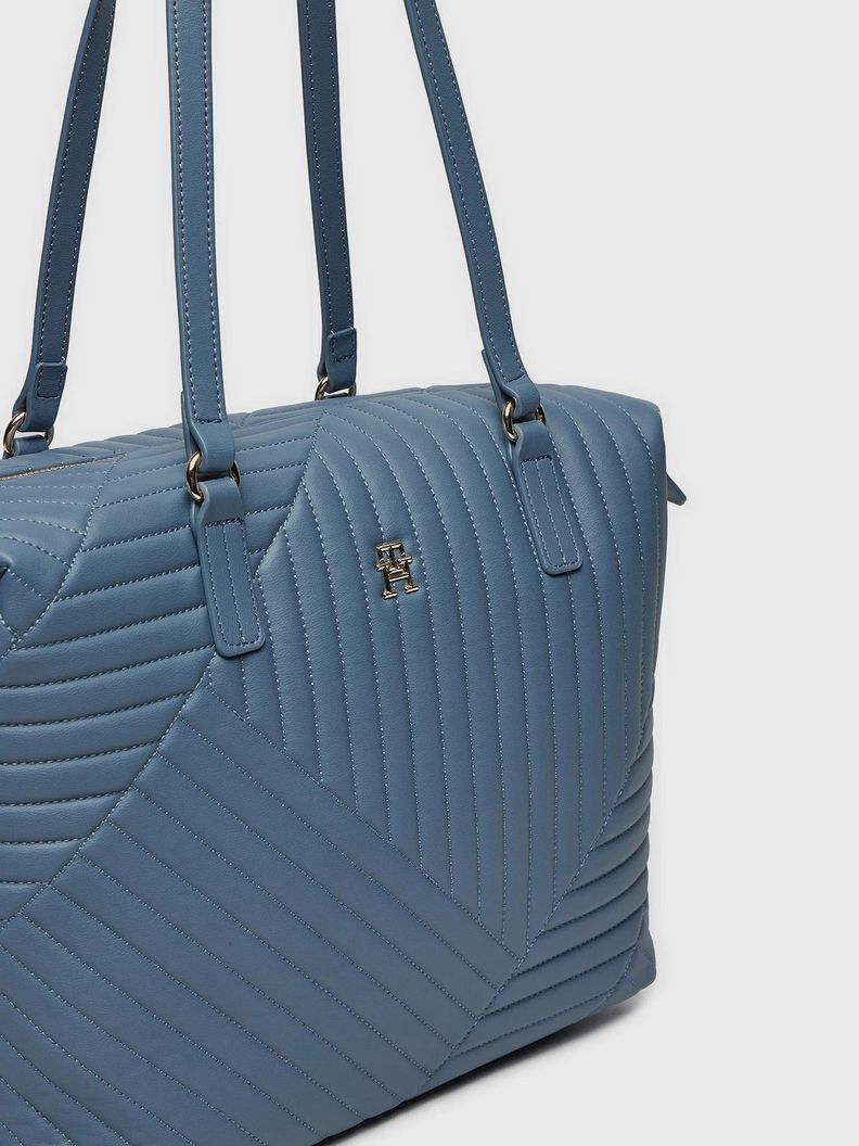 Tote Poppy Reform Con Logo Celeste Tommy Hilfiger-3
