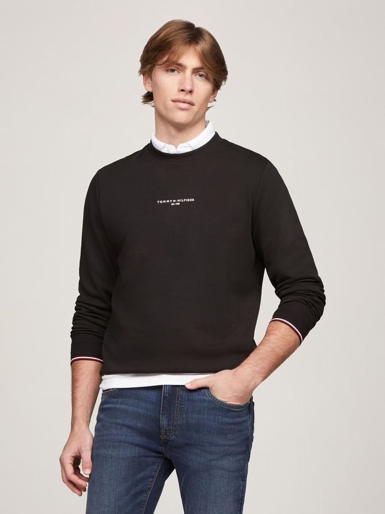 Polerón Con Logo Tipped Negro Tommy Hilfiger-0