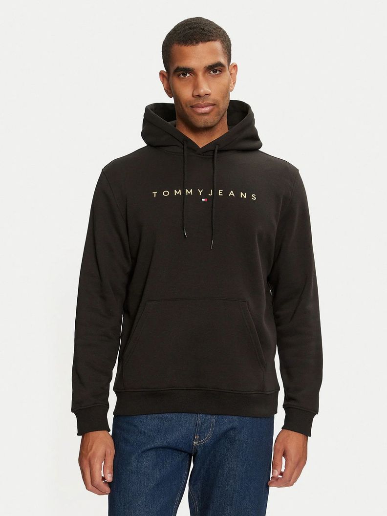 Polerón Hoodie Con Logo Bordado Negro Tommy Jeans-0