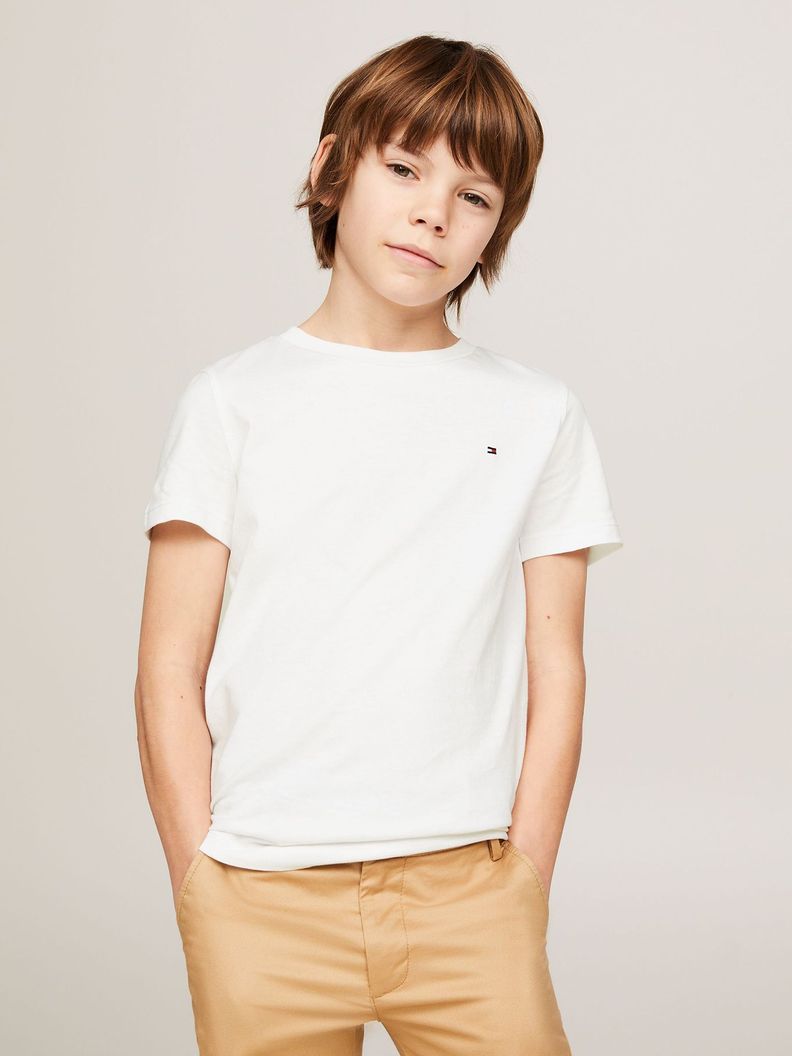 Polera De Niños Essential C-Neck Blanco Tommy Hilfiger-0