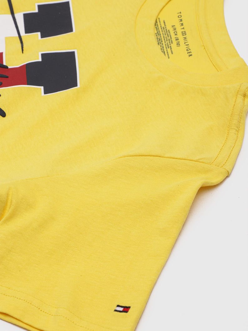 Polera De Niño Signature Logo Amarillo Tommy Hilfiger-3