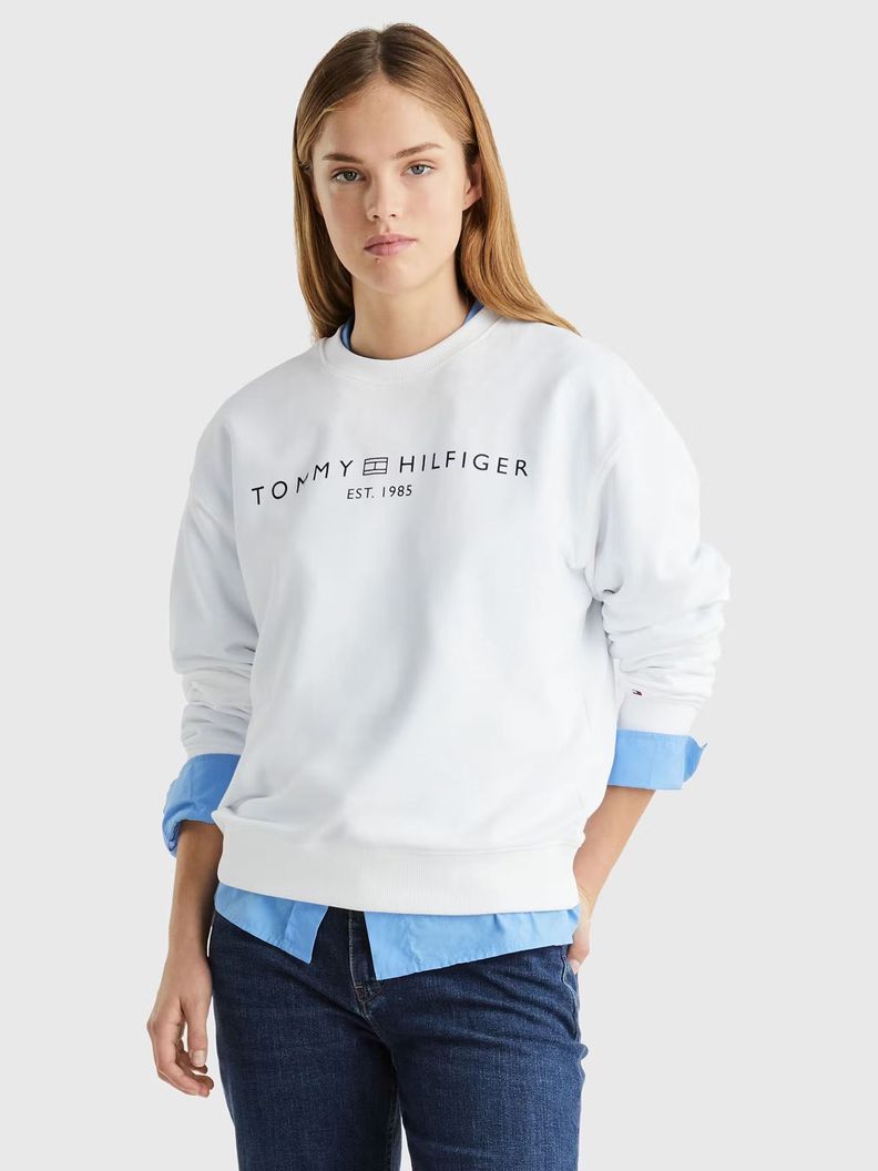 Polerón Modern C Logo YCF Blanco Tommy Hilfiger-0