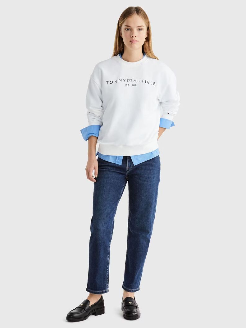 Polerón Modern C Logo YCF Blanco Tommy Hilfiger-1
